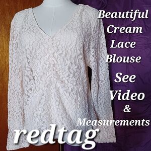 REDTAG  Cream LACE Blouse